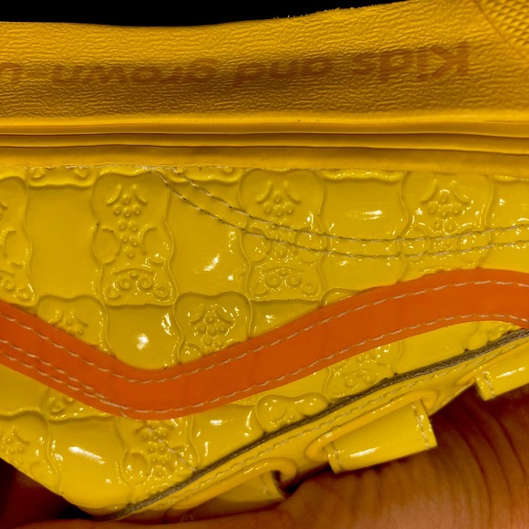 NWOT Vans X Haribo Old Skool V Shoe Yellow patent leather commemorative size 7.5 - Picture 10 of 10